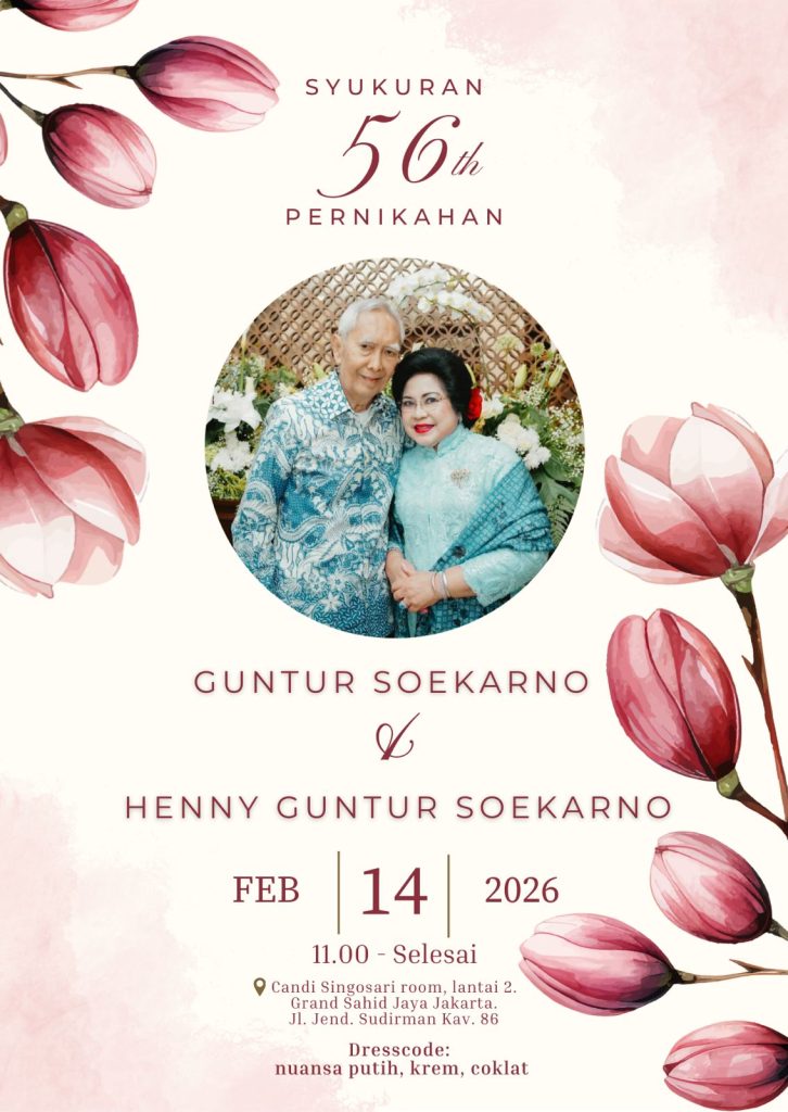 56 Tahun Guntur Soekarno dan Mbak Henny